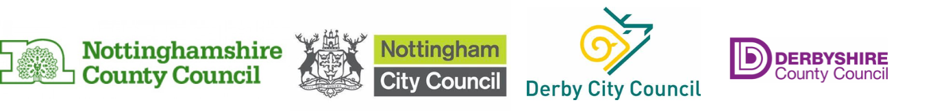 Nottinghamshire County Council, Nottingham City Council, Derbyshire County Council, Derby City Council